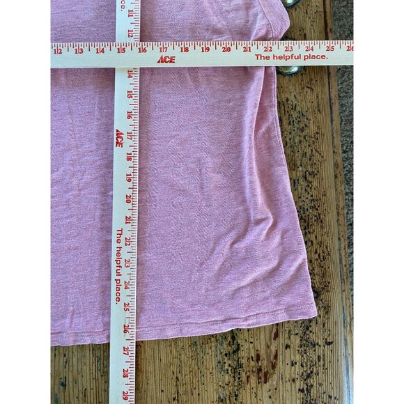 Jessica Simpson Womens Pink V-Neck Short Sleeve Lightweight Top XL viscose - Picture 7 of 7